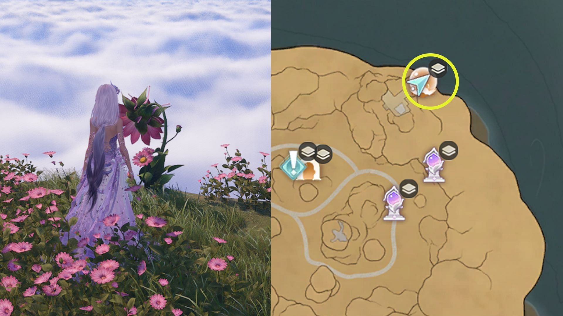Location of the Breezy Bubbleboat in Serenity Island (Image via Sportskeeda Gaming/Infold Games)
